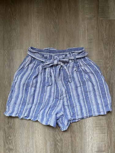Linen blue shorts size - blue,