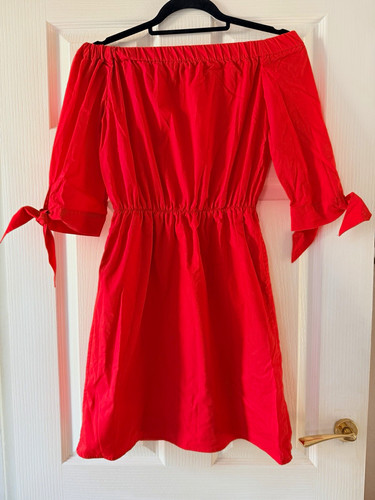 Red off the - off-the-shoulder, mini