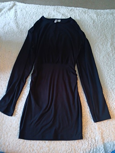 Black ruched stretch round - h&m,