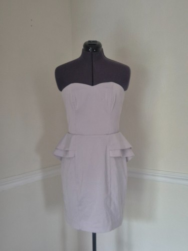 Grey peplum dress size - h&m,