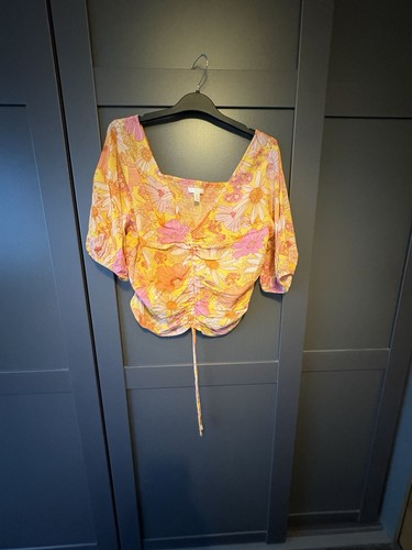 Floral square neck - h&m,
