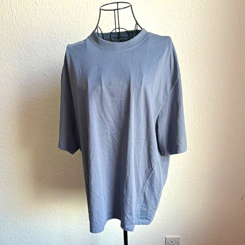 Men blue solid crew neck - blue,
