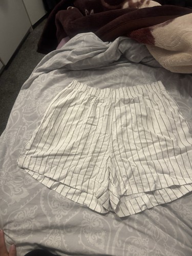 Linen blend white grey - h&m,
