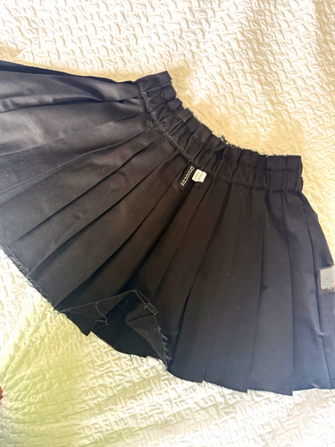 Black pleated short skirt - h&m,