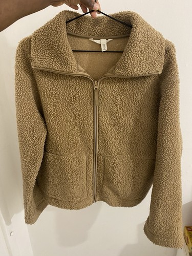 Beige teddy fleece jacket - fleece,