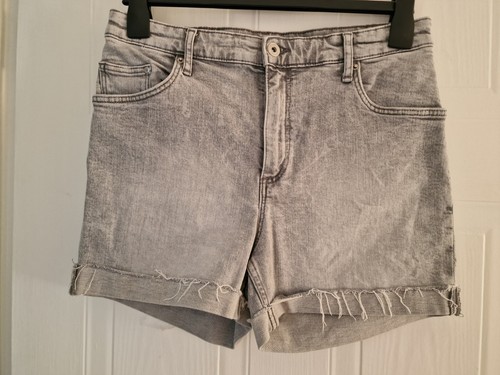 Grey wash denim shorts - h&m,