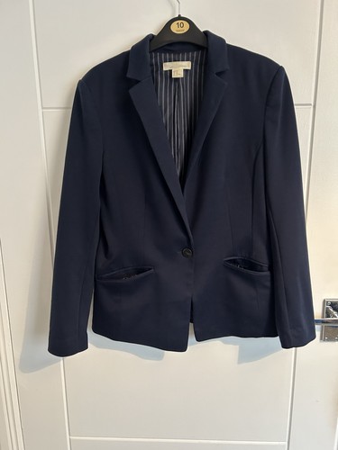 Navy jersey blazer lined - blazer,