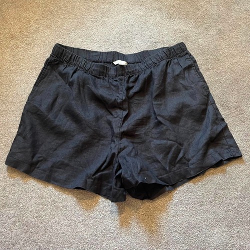 Women linen black - h&m, shorts