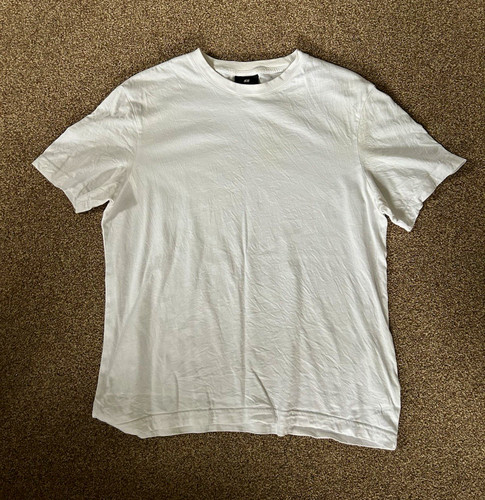 Men white solid crew - men's,