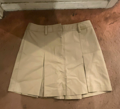 Beige pleated chino - chino, twill