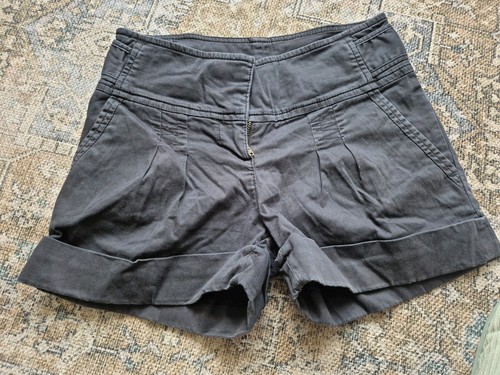 Womens black cotton shorts - h&m,