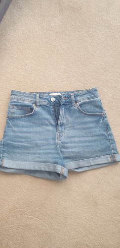 Women white denim shorts - women's,