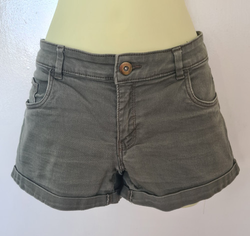 British kaki green shorts - british,