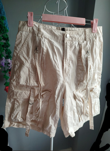 Y2k cream white cargo - h&m,
