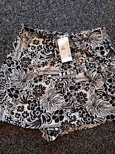 Women black white floral - women's, black/white